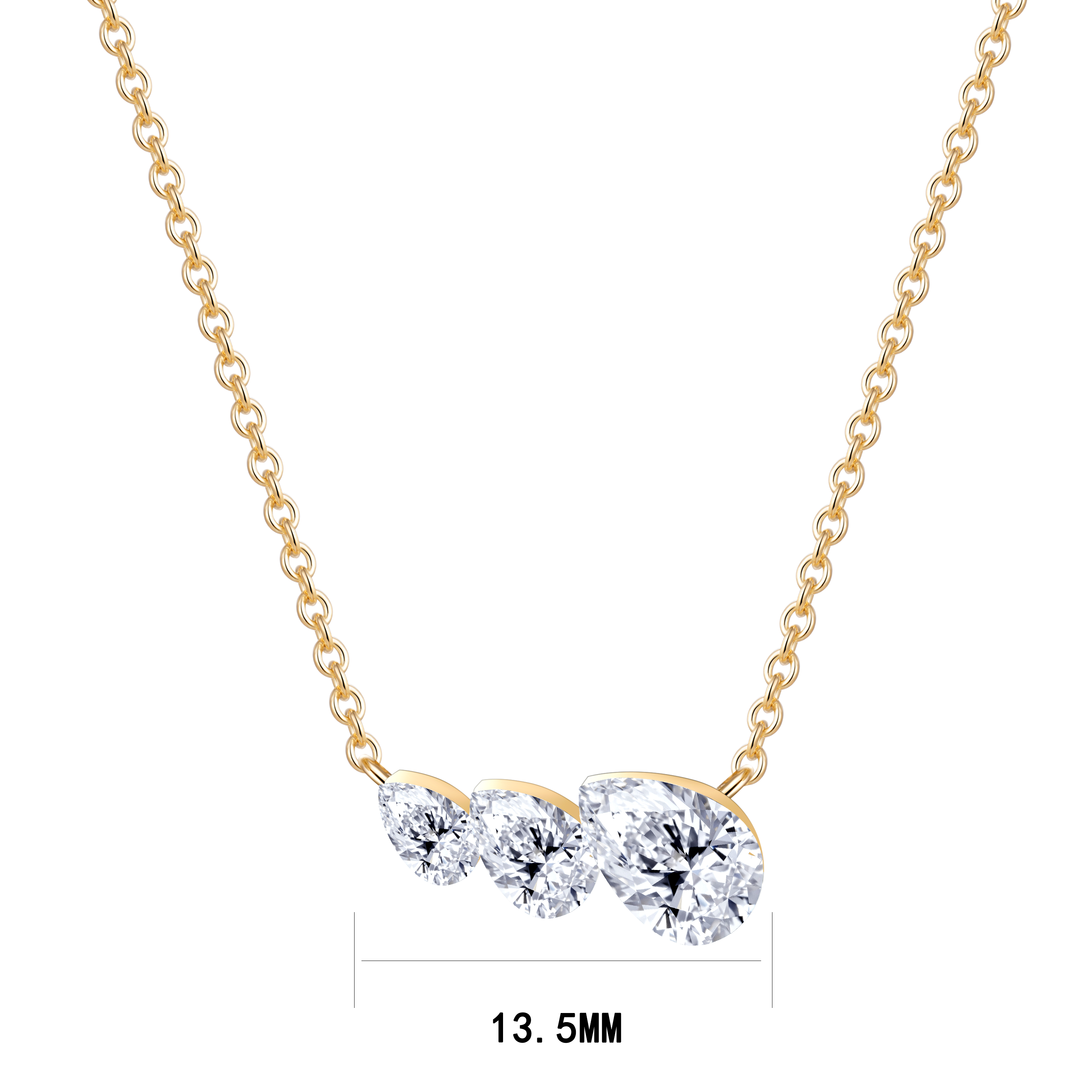 14K yellow gold necklace (0.92 carats)