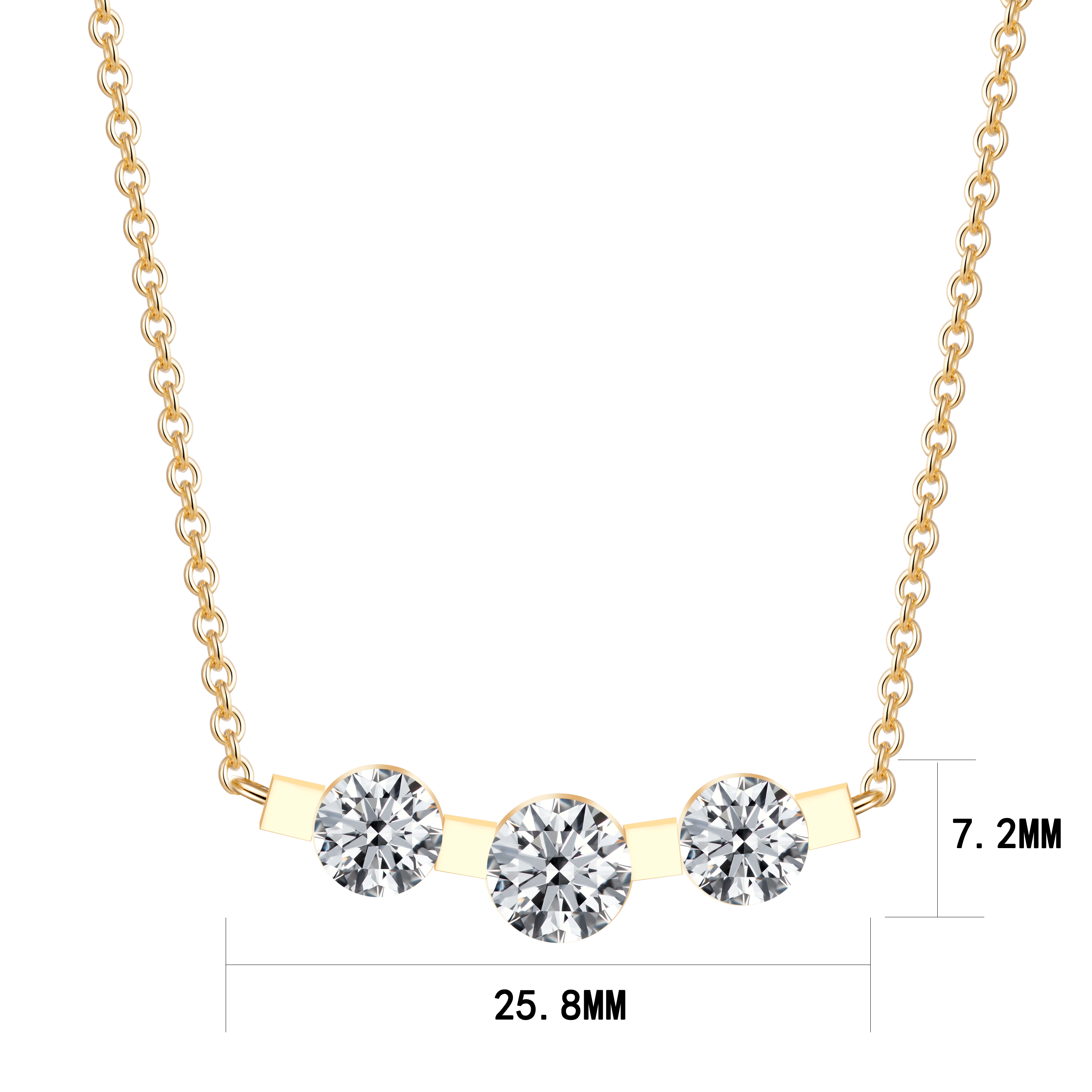 14K yellow gold necklace (1.61 carat)