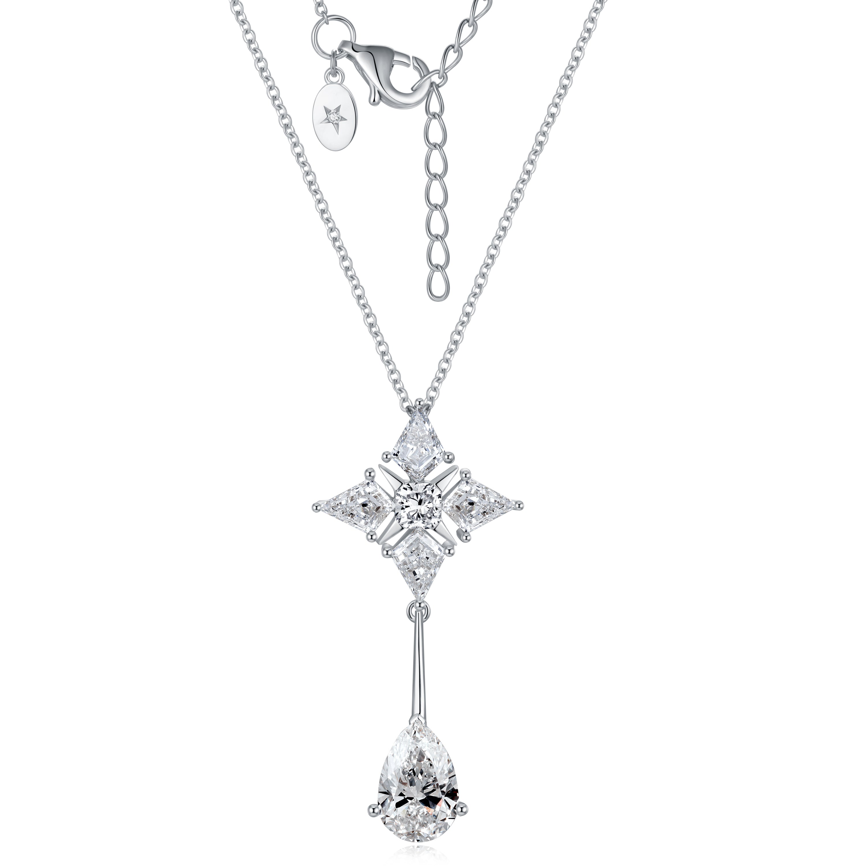 Heaven's Tear Diamond Drop Necklace