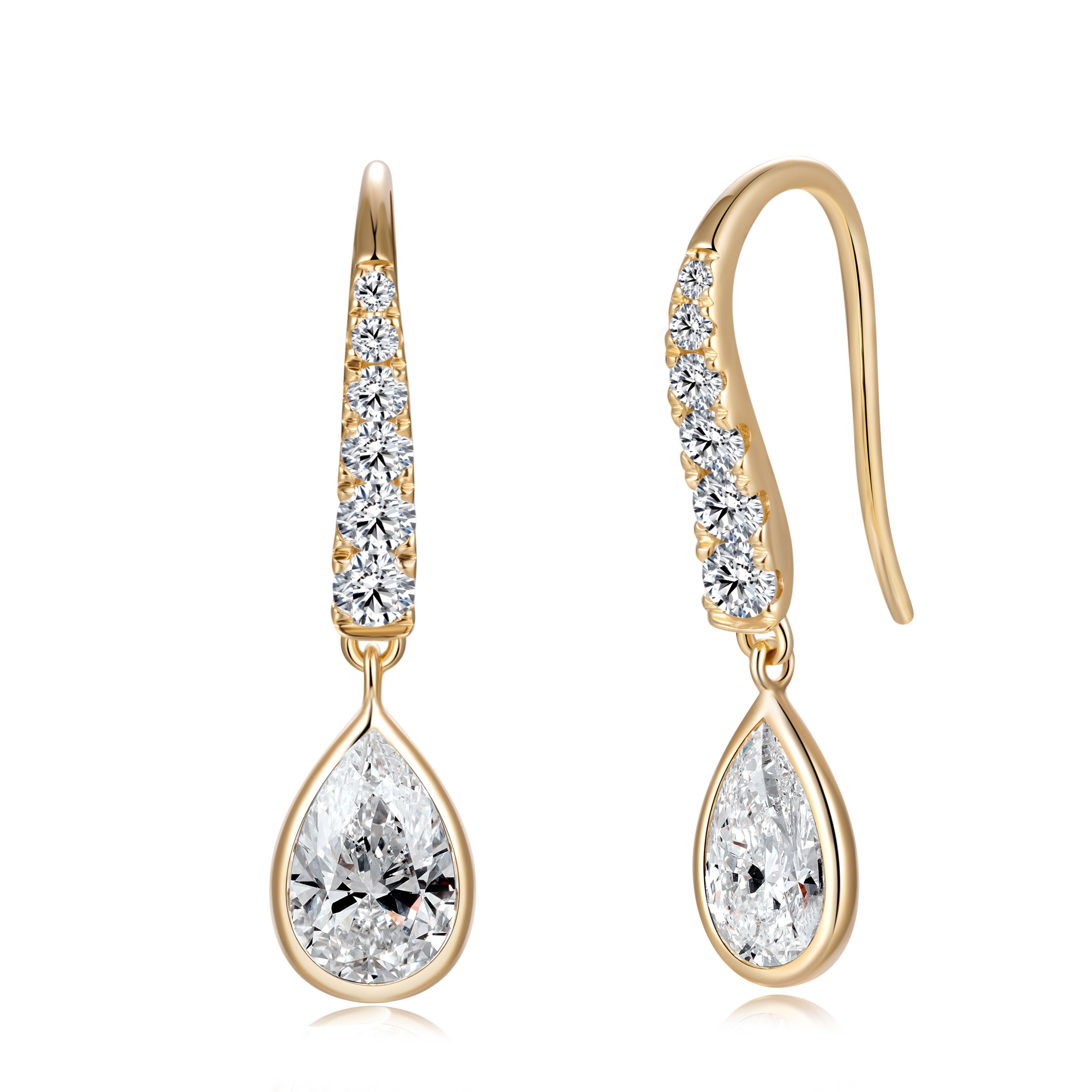 Luminous Pear Drop Diamond Dangles