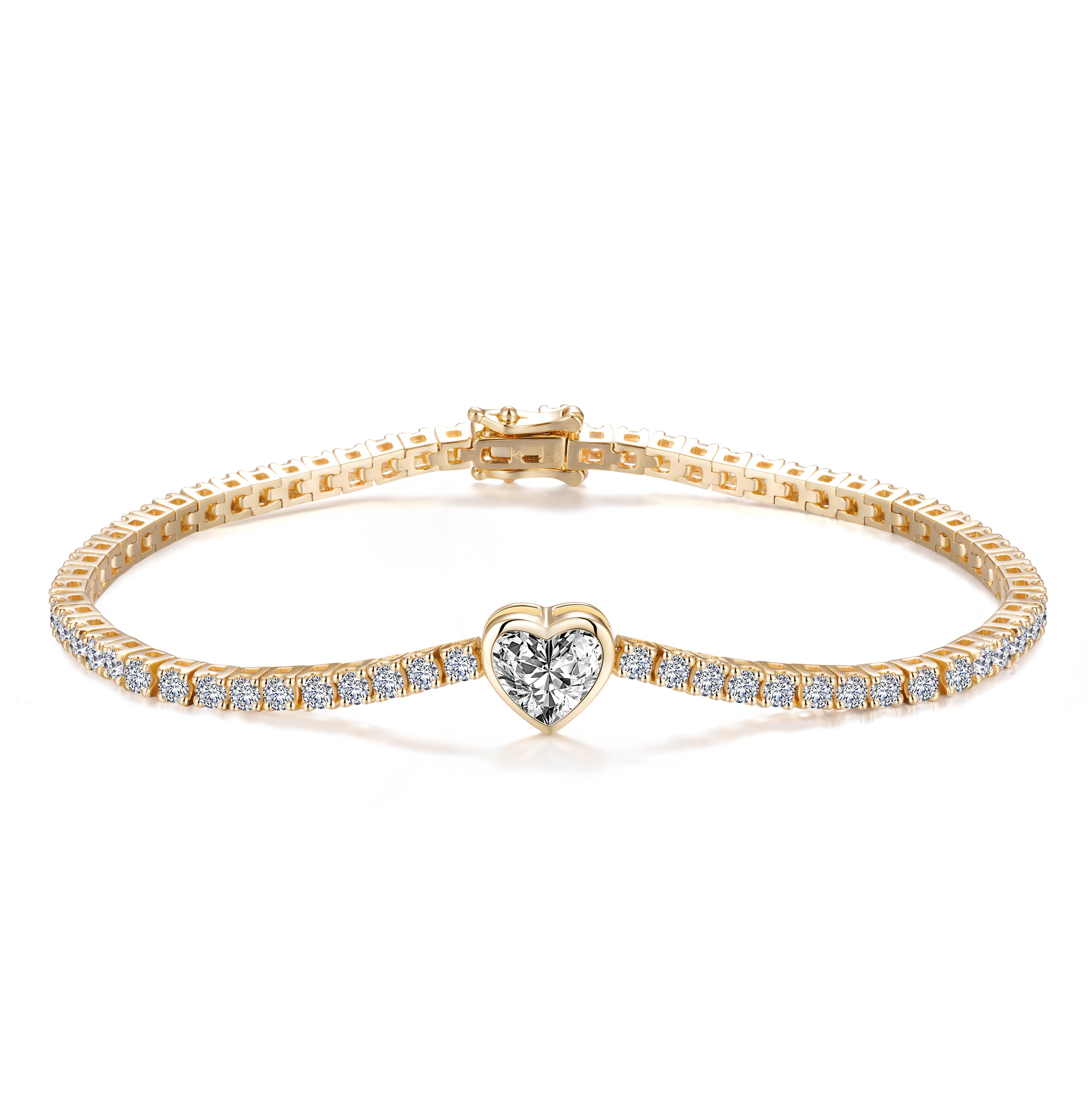 Heart of Gold Diamond Bracelet