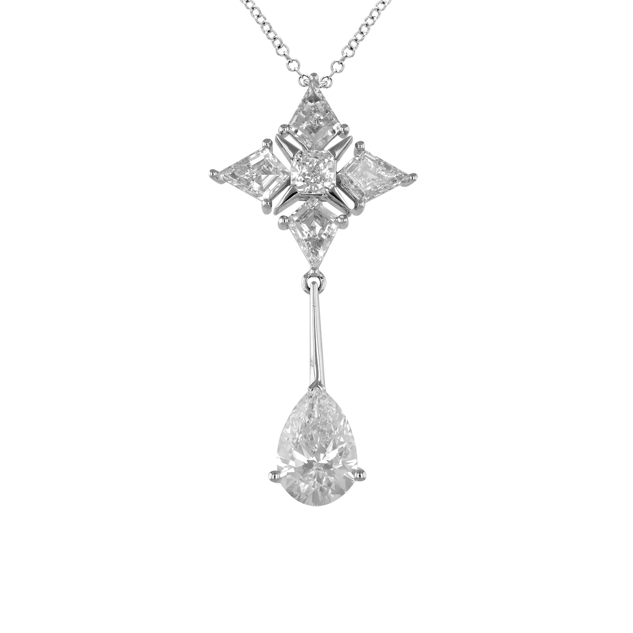 Celestial Diamond Drop Necklace