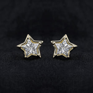 Twinkling Star Gold Diamond Studs