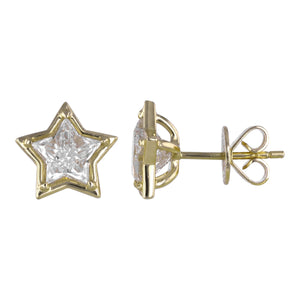 Twinkling Star Gold Diamond Studs