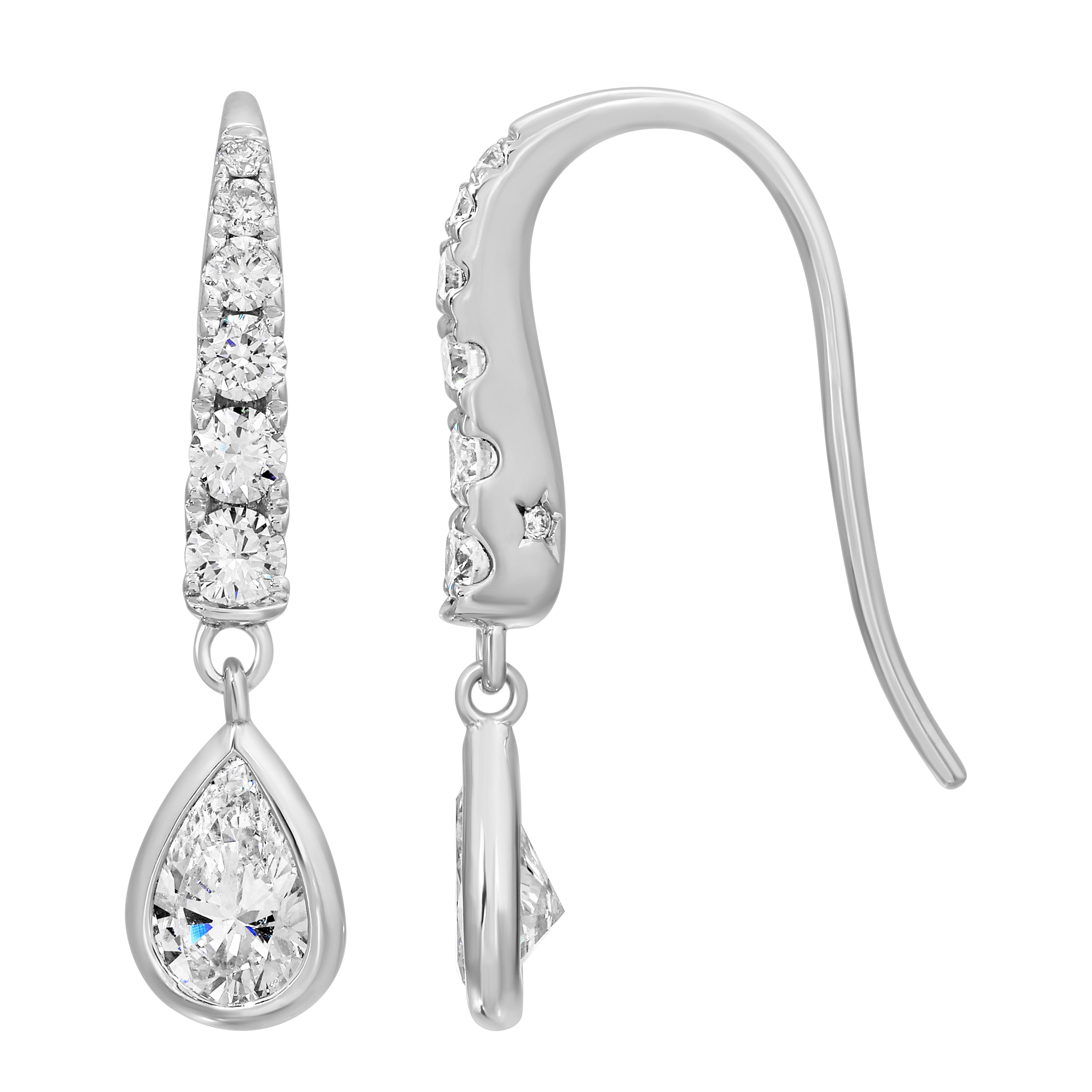 Luminous Pear Drop Diamond Dangles