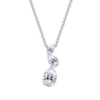 14K white gold necklace (0.92 carats)