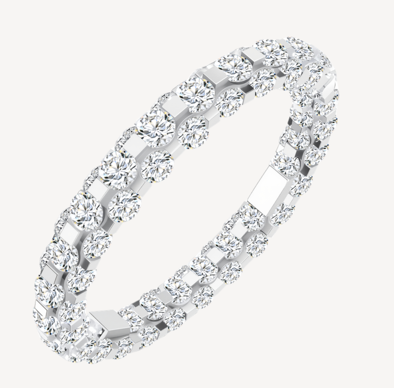 14K White Gold Lab Grown Diamond Ring 2.50 ct